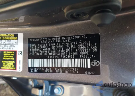 2023 Toyota Camry Xse Hybrid z USA, uszkodzony, nr VIN 4T1K31AK1PU609652